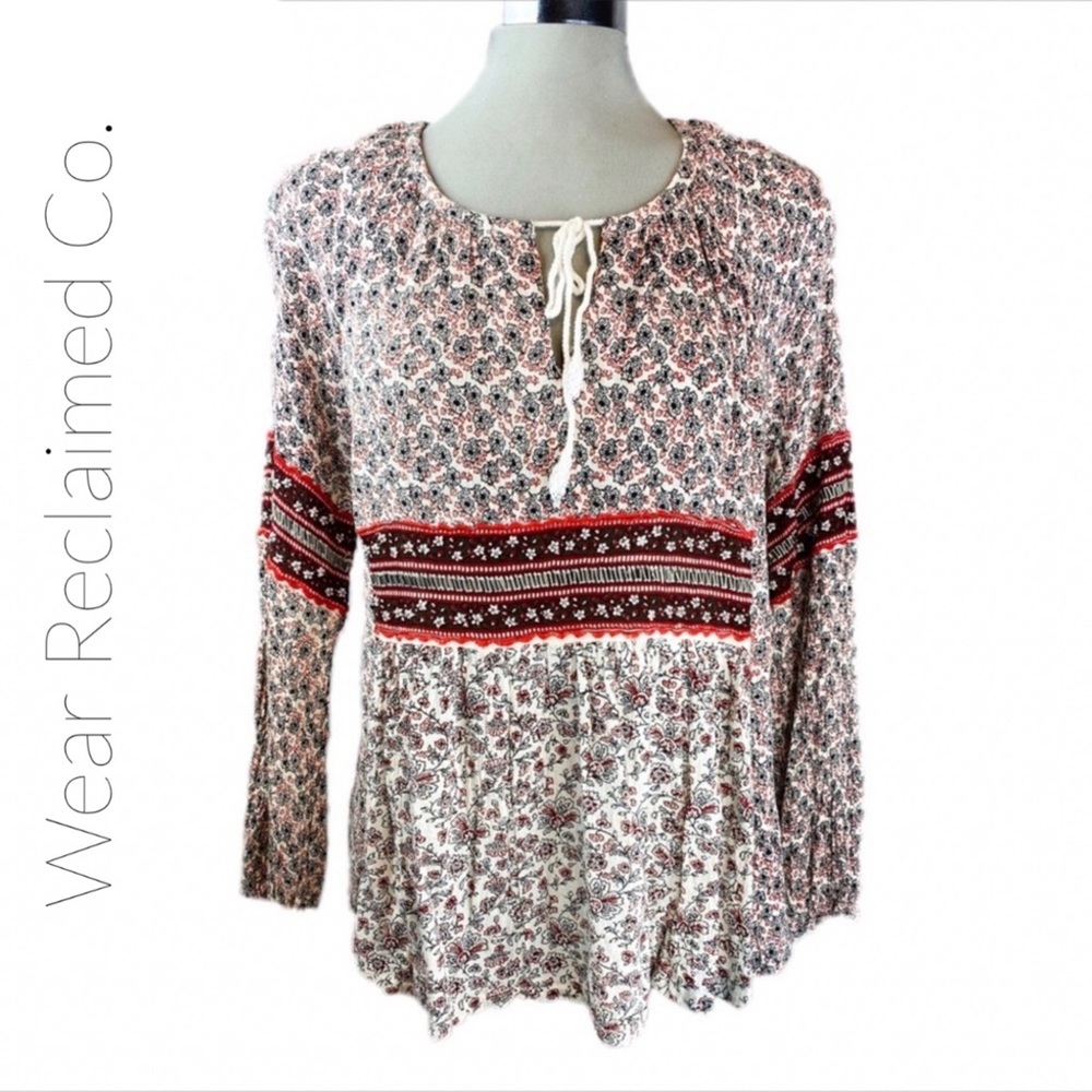CALIFORNIA MOONRISE Boho Peasant Beaded Tu…